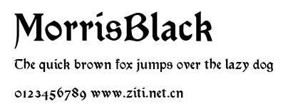 MorrisBlack.ttf字體轉換器圖片