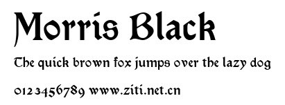 Morris Black.ttf字體轉換器圖片