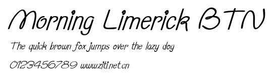 Morning Limerick BTN.ttf字體轉換器圖片