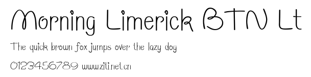 Morning Limerick BTN Lt.ttf字體轉換器圖片