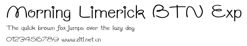 Morning Limerick BTN Exp.ttf字體轉換器圖片