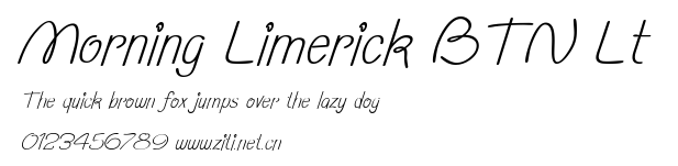 Morning Limerick BTN Lt.ttf字體轉換器圖片