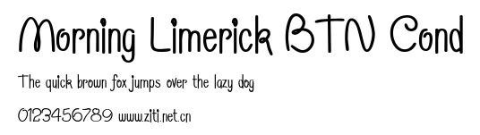 Morning Limerick BTN Cond.ttf字體轉換器圖片