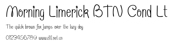 Morning Limerick BTN Cond Lt.ttf字體轉換器圖片
