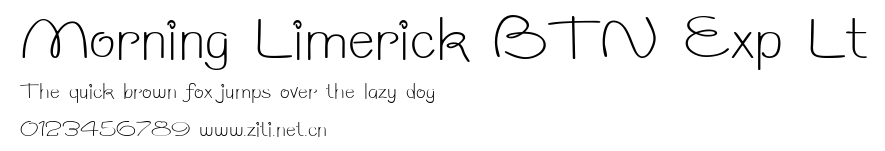 Morning Limerick BTN Exp Lt.ttf字體轉換器圖片