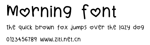 Morning Font.ttf字體轉換器圖片