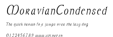 MoravianCondensed.ttf字體轉換器圖片