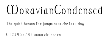 MoravianCondensed.ttf字體轉換器圖片