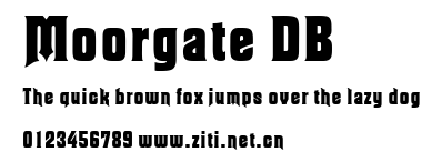 Moorgate DB.ttf字體轉換器圖片