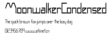 MoonwalkerCondensed.ttf字體轉換器圖片