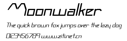 Moonwalker.ttf字體轉換器圖片