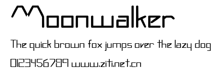 Moonwalker.ttf字體轉換器圖片