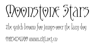 Moonstone Stars.ttf字體轉換器圖片