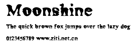 Moonshine.ttf字體轉換器圖片
