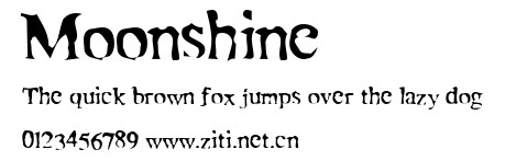 Moonshine.ttf字體轉換器圖片