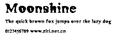 Moonshine.ttf字體轉換器圖片