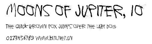 Moons of Jupiter, Io.ttf字體轉換器圖片