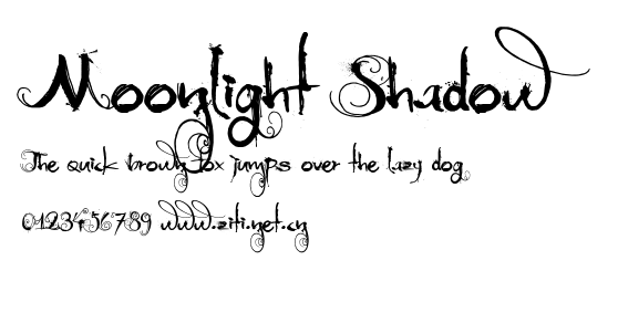Moonlight Shadow.ttf字體轉換器圖片