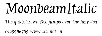 MoonbeamItalic.ttf字體轉換器圖片