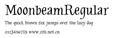 MoonbeamRegular.ttf字體轉換器圖片
