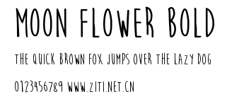Moon Flower Bold.ttf字體轉換器圖片