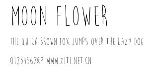 Moon Flower.ttf字體轉換器圖片