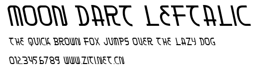Moon Dart Leftalic.ttf字體轉換器圖片