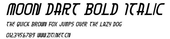 Moon Dart Bold Italic.ttf字體轉換器圖片