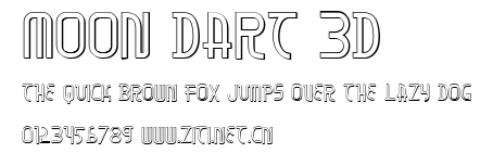 Moon Dart 3D.ttf字體轉換器圖片