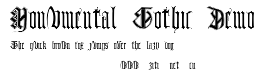 Monumental Gothic Demo.ttf字體轉換器圖片