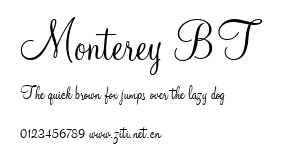 Monterey BT.ttf字體轉換器圖片