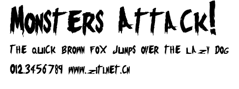 Monsters Attack!.ttf字體轉換器圖片