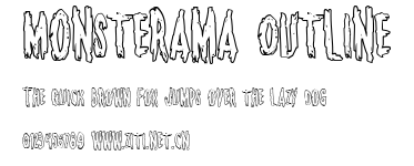 Monsterama Outline.ttf字體轉換器圖片