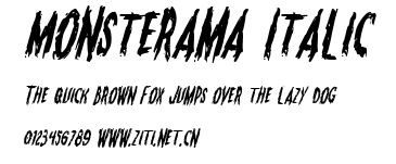 Monsterama Italic.ttf字體轉換器圖片