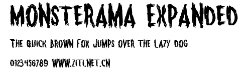 Monsterama Expanded.ttf字體轉換器圖片