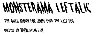 Monsterama Leftalic.ttf字體轉換器圖片