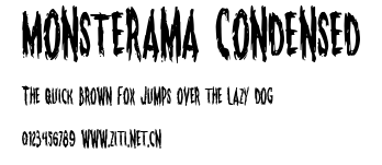 Monsterama Condensed.ttf字體轉換器圖片