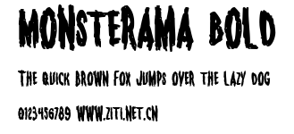 Monsterama Bold.ttf字體轉換器圖片