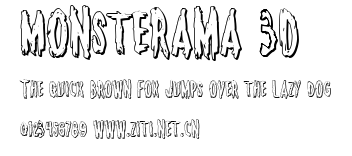 Monsterama 3D.ttf字體轉換器圖片