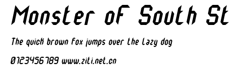 Monster oF South St.ttf字體轉換器圖片