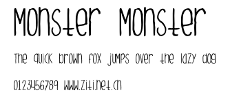 Monster Monster.ttf字體轉換器圖片