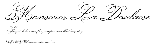 Monsieur La Doulaise.ttf字體轉換器圖片
