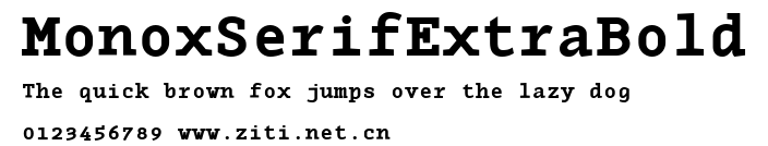 MonoxSerifExtraBold.ttf字體轉換器圖片
