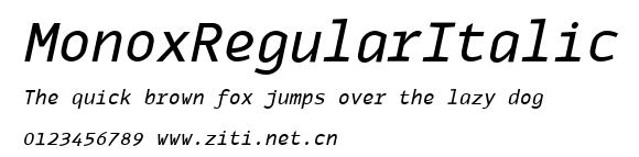 MonoxRegularItalic.ttf字體轉換器圖片