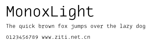 MonoxLight.ttf字體轉換器圖片