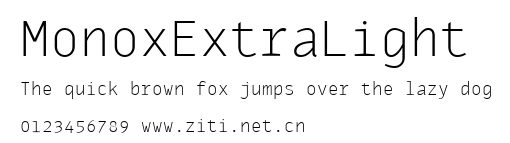 MonoxExtraLight.ttf字體轉換器圖片