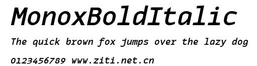 MonoxBoldItalic.ttf字體轉換器圖片