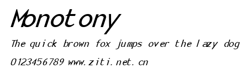 Monotony.ttf字體轉換器圖片