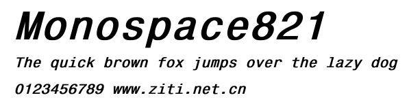 Monospace821.ttf字體轉換器圖片