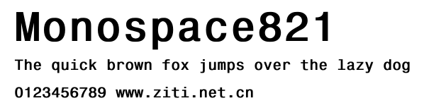 Monospace821.ttf字體轉換器圖片